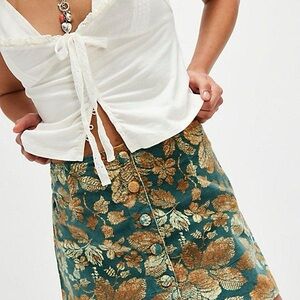 Free People After Party Printed Mini Skirt size 6 nwot